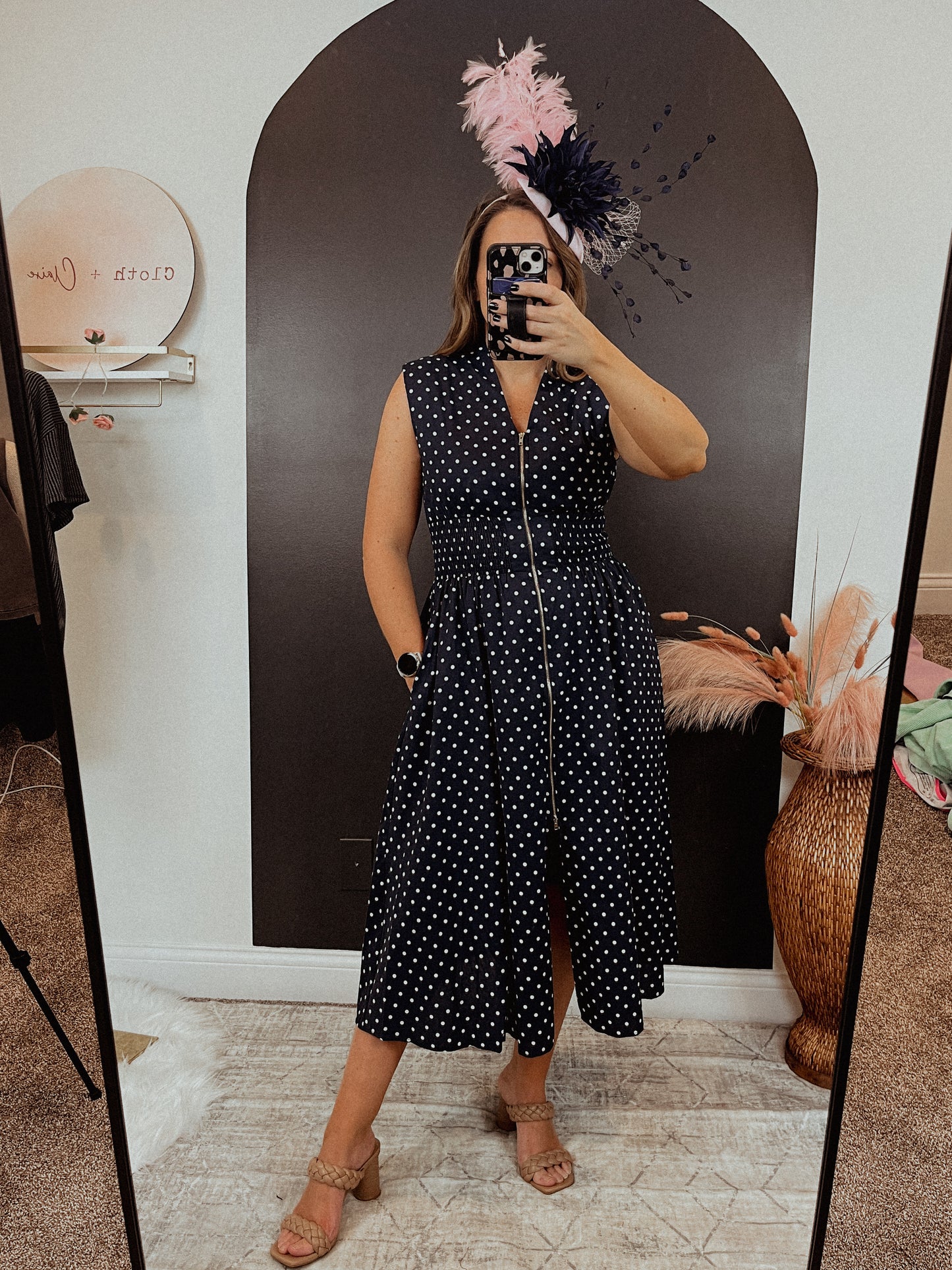 Pretty Woman Polka Dot Midi Dress