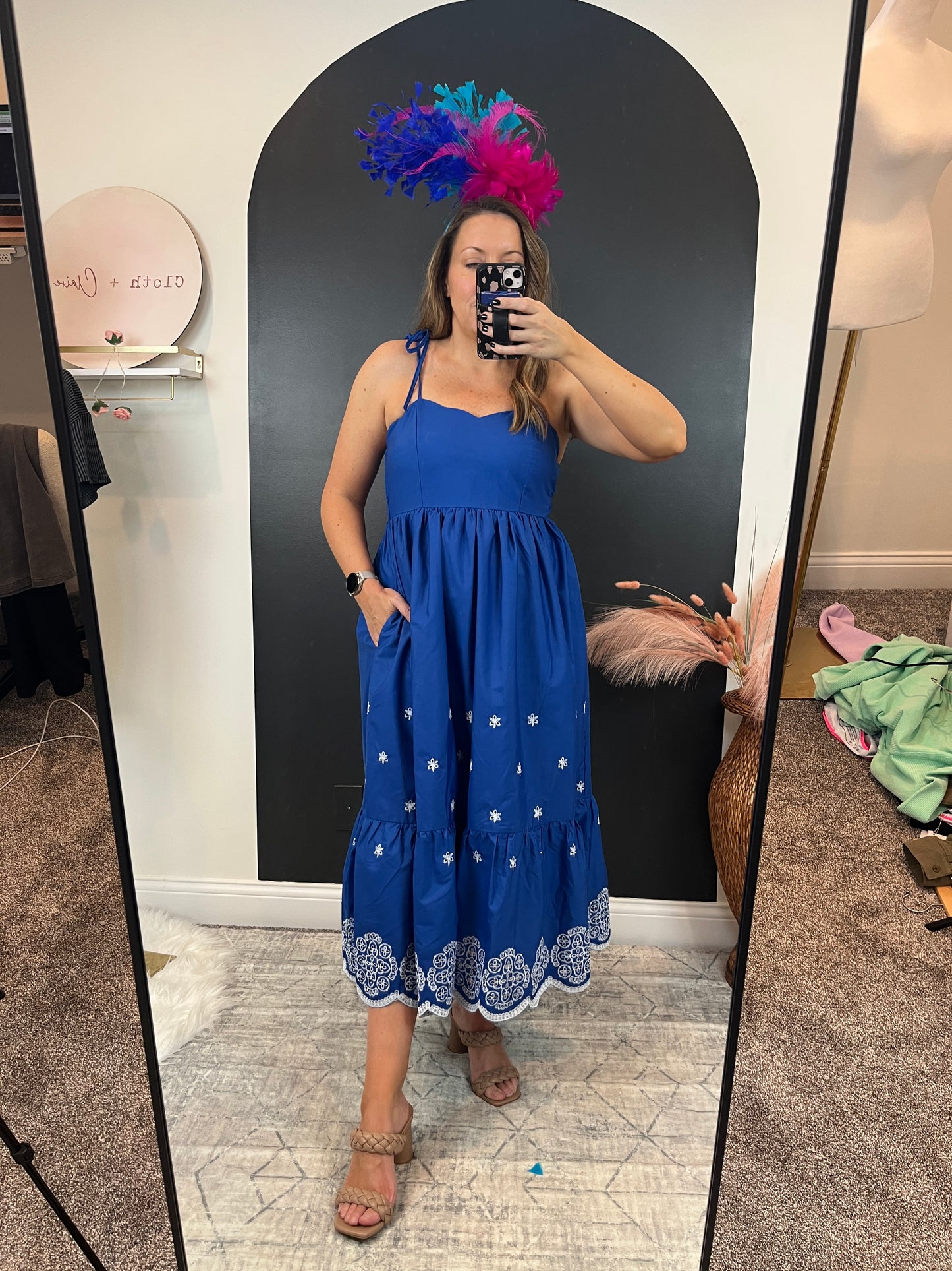 Royal Blue Embroidered Dress