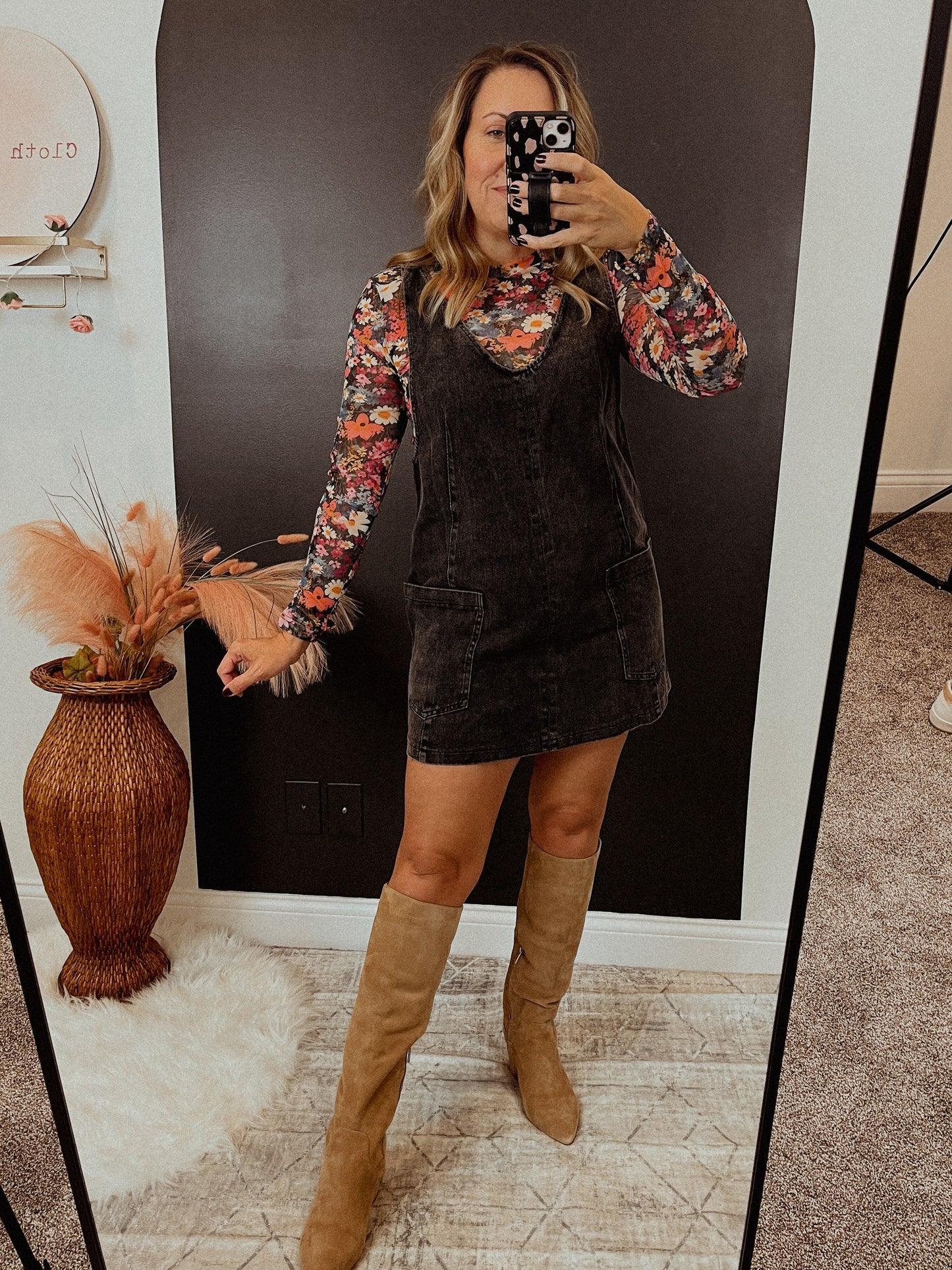 Floral Mesh Top