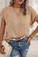 Short Sleeve Lattice Sweater