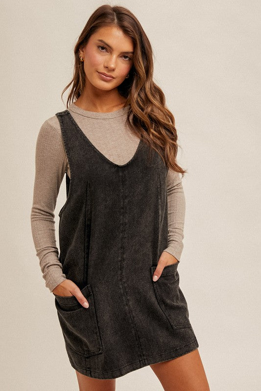 Snow Wash Overall Dress