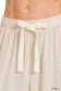 Linen Blend Elastic Waist Pant