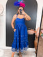 Royal Blue Embroidered Dress