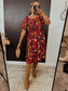 Fall Floral Midi Dress
