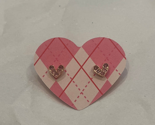 Shimmer Heart Studs