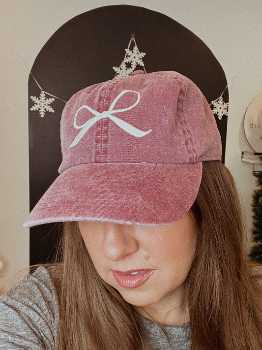 Vintage Wash Bow Hat