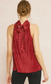 Shimmery Halter Style Satin Blouse
